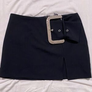 Forever 21 Black Mini Skirt with Sparkling Buckle